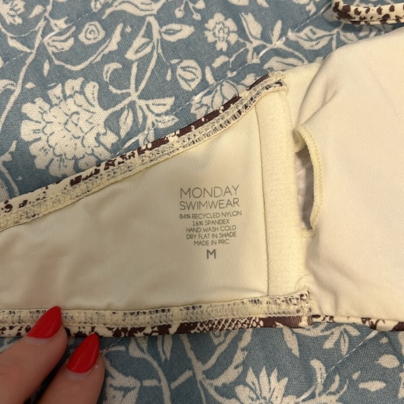 Monday Swimwear snake print bikini. Size medium - Picture 5 of 6